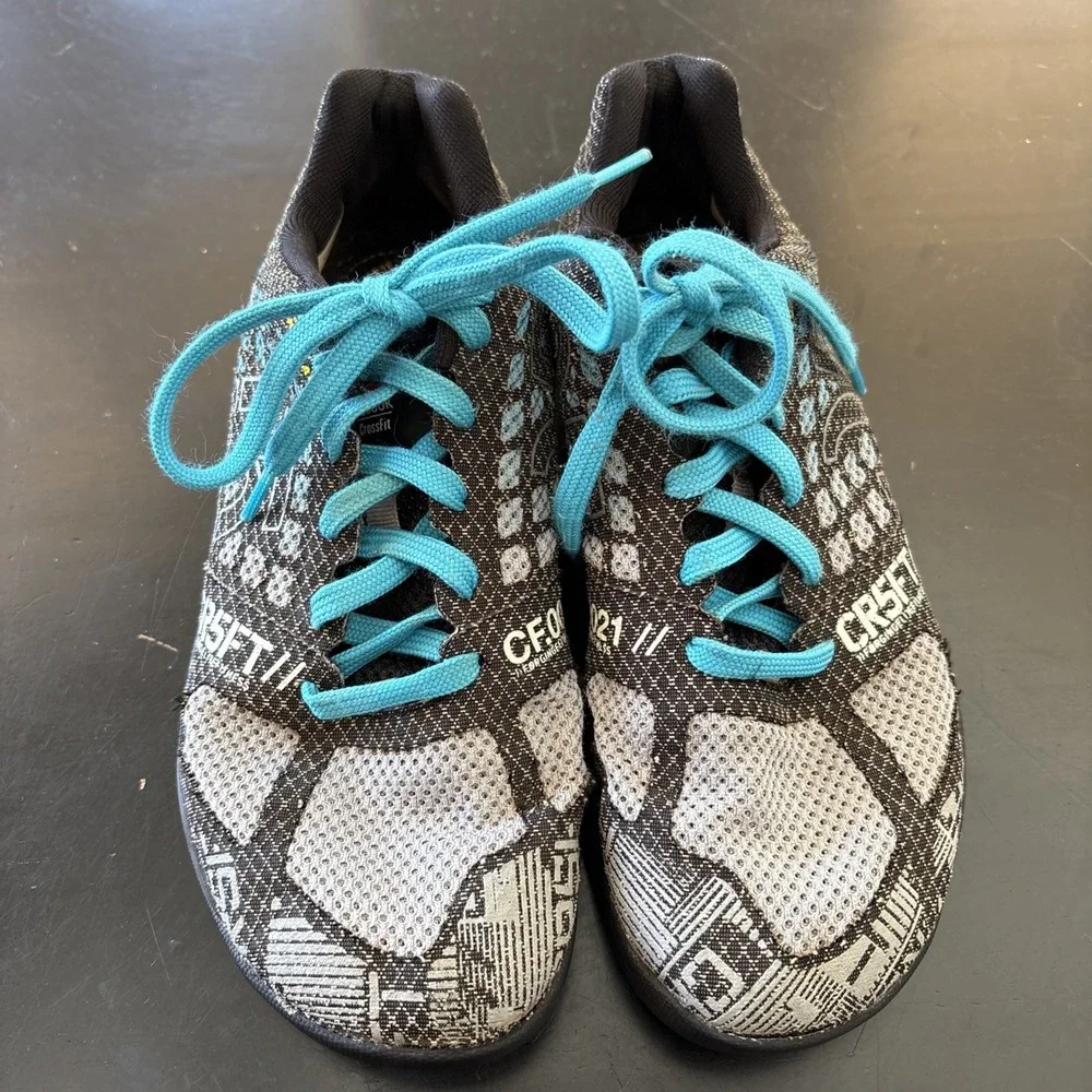 Reebok CrossFit Nano 5.0 Training Shoes Blue Black Gray Womens Sneakers Sz 7.5